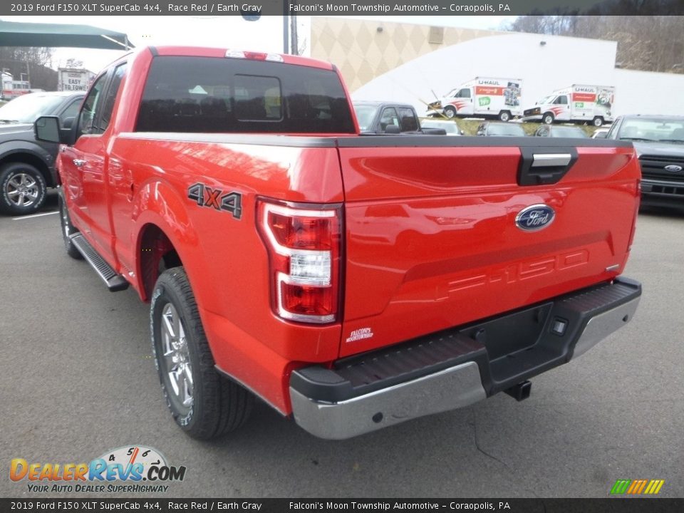 2019 Ford F150 XLT SuperCab 4x4 Race Red / Earth Gray Photo #6