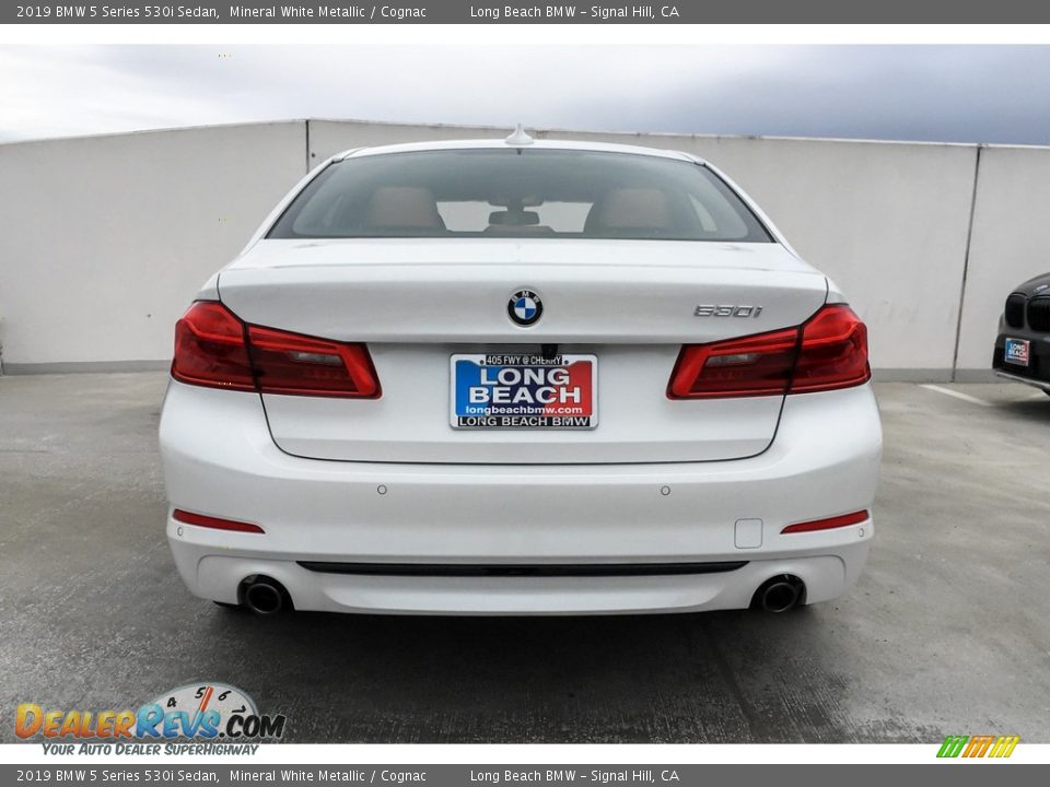 2019 BMW 5 Series 530i Sedan Mineral White Metallic / Cognac Photo #3