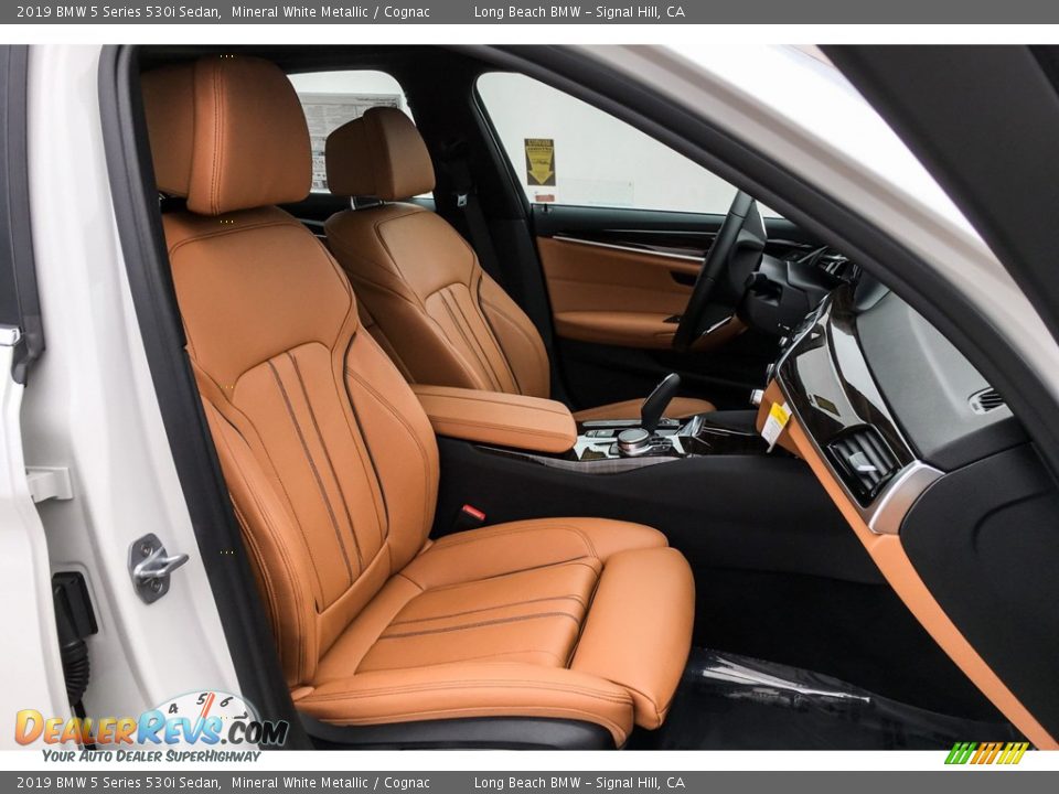 2019 BMW 5 Series 530i Sedan Mineral White Metallic / Cognac Photo #5