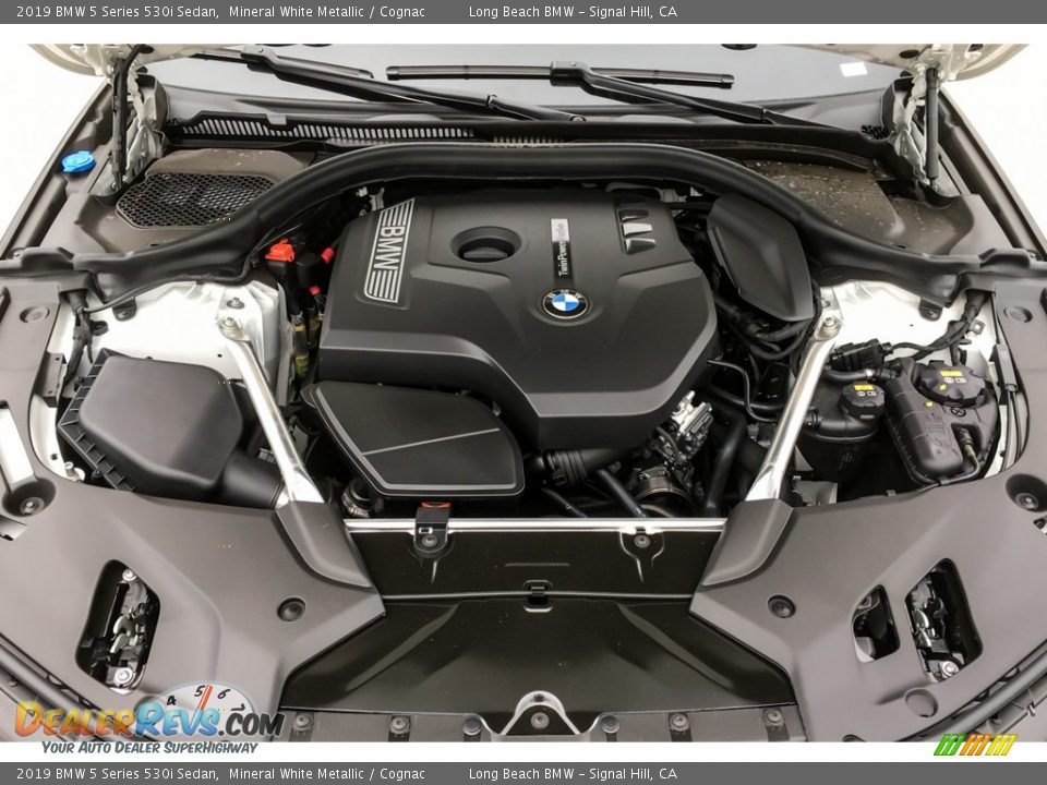 2019 BMW 5 Series 530i Sedan Mineral White Metallic / Cognac Photo #8