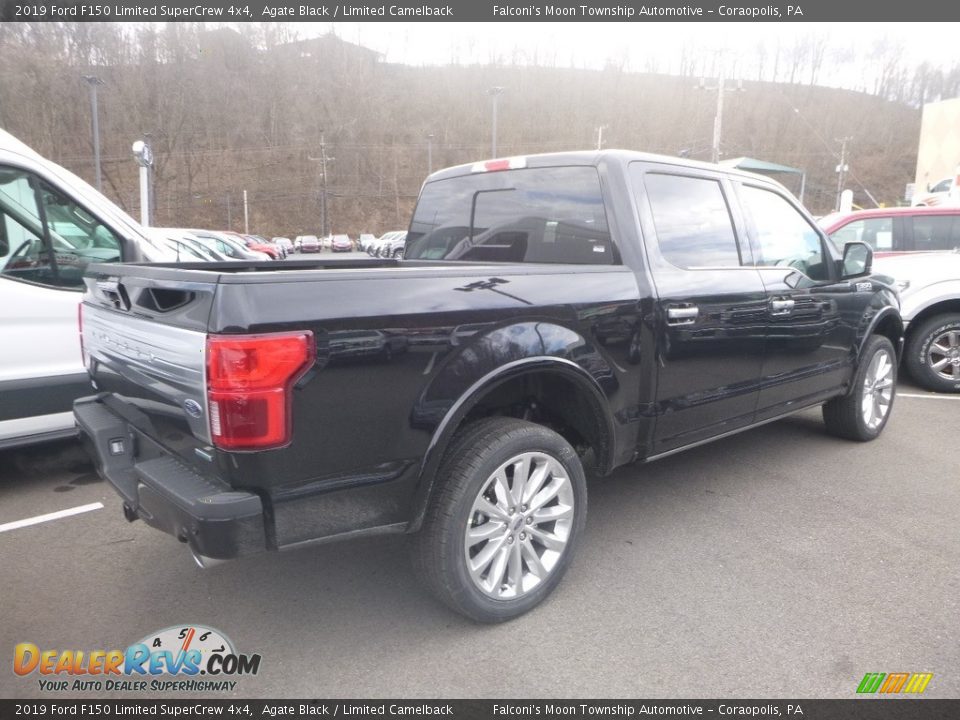 2019 Ford F150 Limited SuperCrew 4x4 Agate Black / Limited Camelback Photo #2