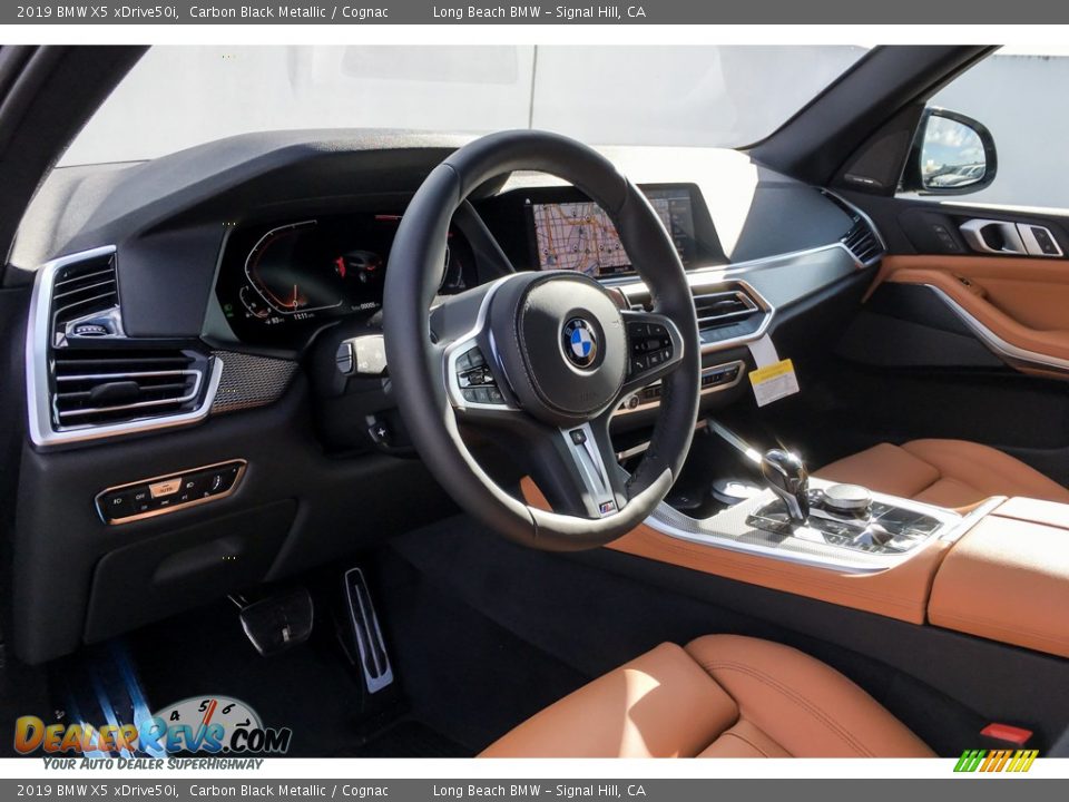 2019 BMW X5 xDrive50i Carbon Black Metallic / Cognac Photo #4