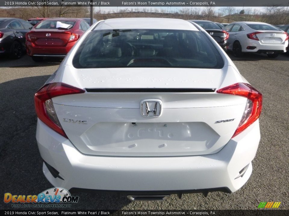 2019 Honda Civic Sport Sedan Platinum White Pearl / Black Photo #4