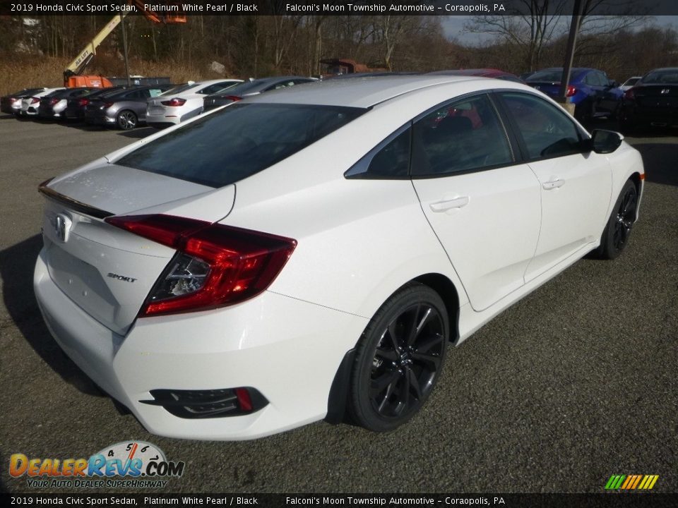 2019 Honda Civic Sport Sedan Platinum White Pearl / Black Photo #5