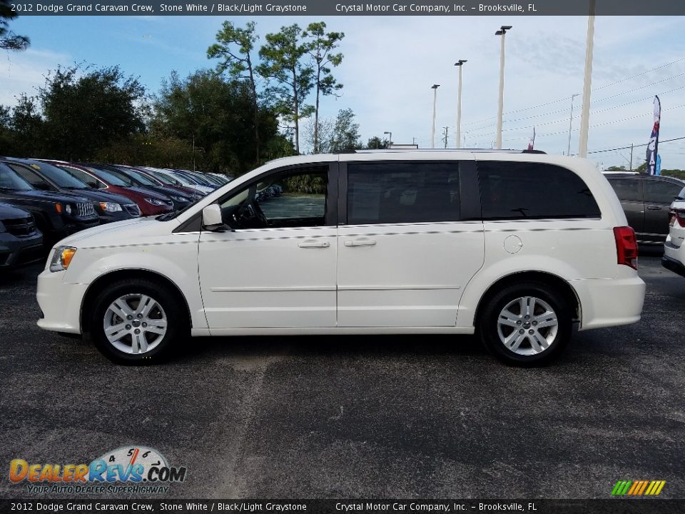 2012 Dodge Grand Caravan Crew Stone White / Black/Light Graystone Photo #2