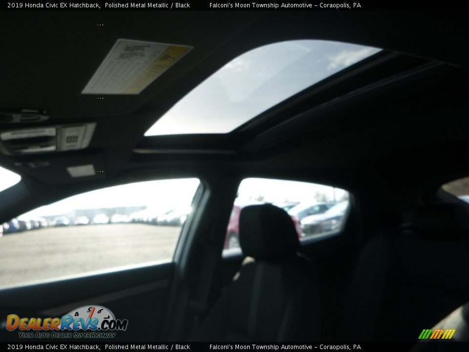 2019 Honda Civic EX Hatchback Polished Metal Metallic / Black Photo #13