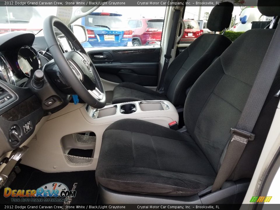 2012 Dodge Grand Caravan Crew Stone White / Black/Light Graystone Photo #9