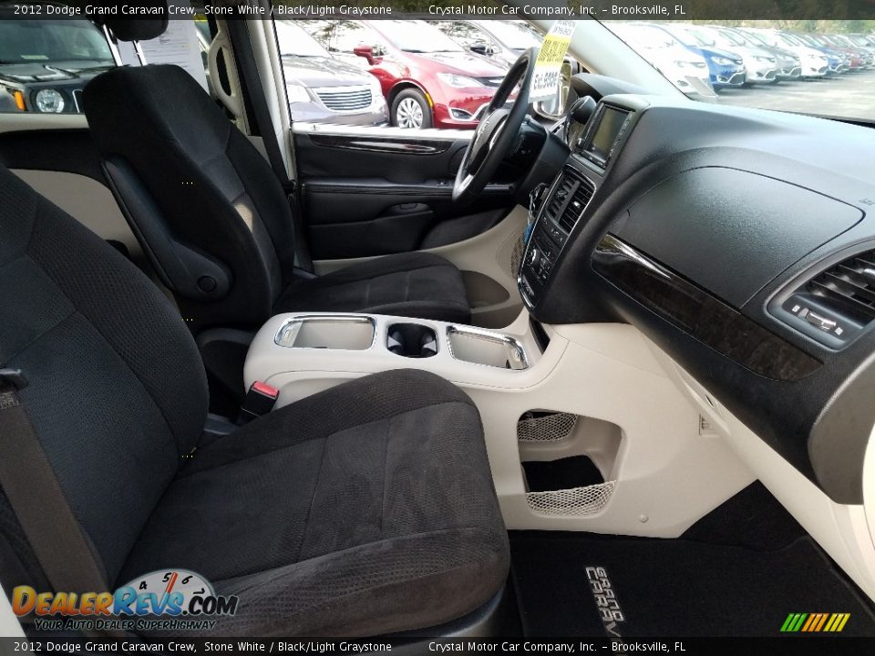 2012 Dodge Grand Caravan Crew Stone White / Black/Light Graystone Photo #13
