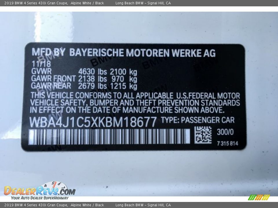 2019 BMW 4 Series 430i Gran Coupe Alpine White / Black Photo #11