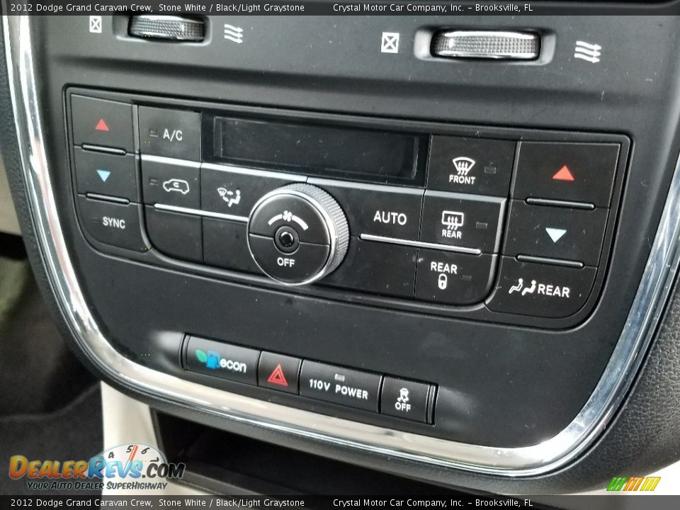 2012 Dodge Grand Caravan Crew Stone White / Black/Light Graystone Photo #17