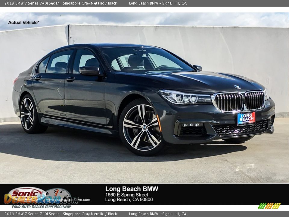 2019 BMW 7 Series 740i Sedan Singapore Gray Metallic / Black Photo #1