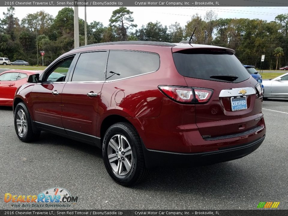 2016 Chevrolet Traverse LT Siren Red Tintcoat / Ebony/Saddle Up Photo #3