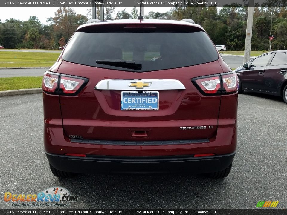 2016 Chevrolet Traverse LT Siren Red Tintcoat / Ebony/Saddle Up Photo #4