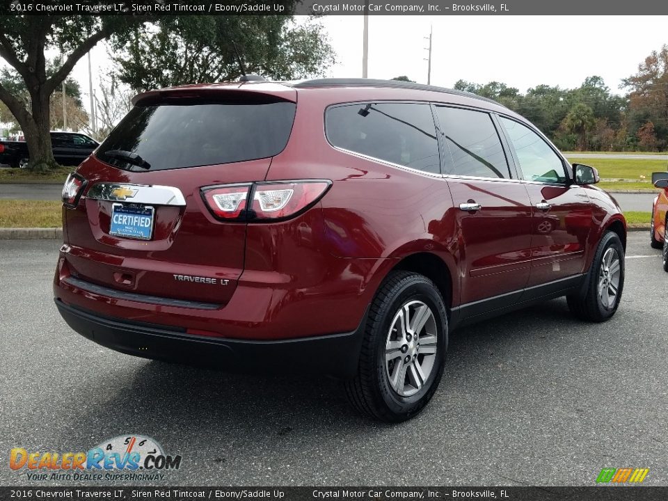 2016 Chevrolet Traverse LT Siren Red Tintcoat / Ebony/Saddle Up Photo #5