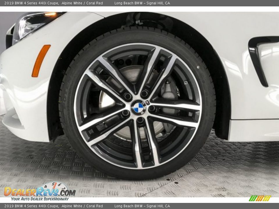 2019 BMW 4 Series 440i Coupe Alpine White / Coral Red Photo #9