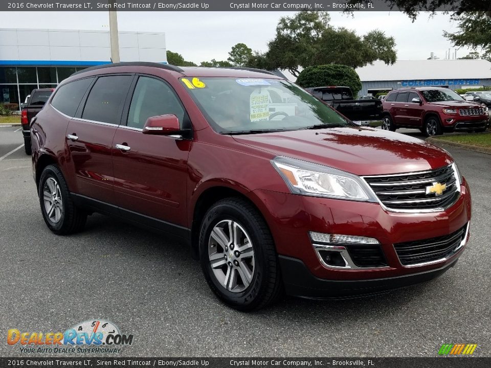 2016 Chevrolet Traverse LT Siren Red Tintcoat / Ebony/Saddle Up Photo #7