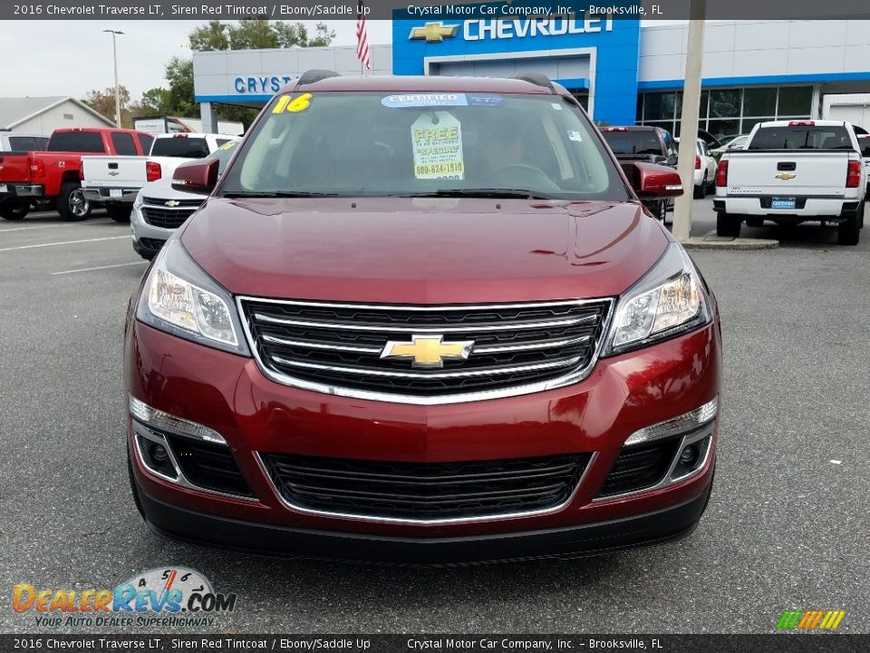 2016 Chevrolet Traverse LT Siren Red Tintcoat / Ebony/Saddle Up Photo #8
