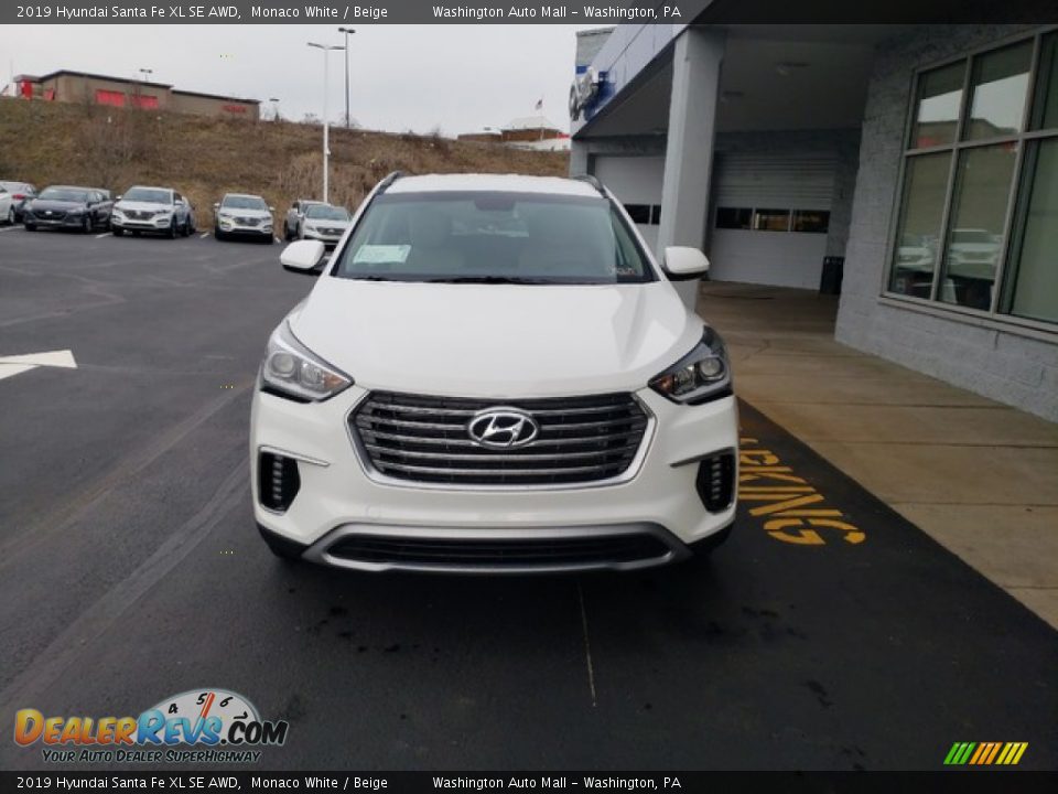 2019 Hyundai Santa Fe XL SE AWD Monaco White / Beige Photo #2
