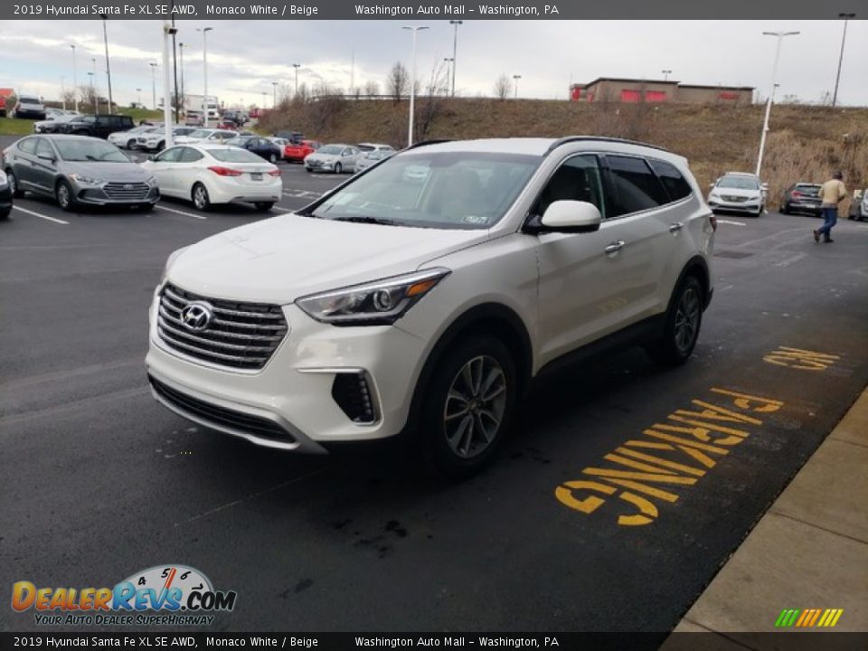 2019 Hyundai Santa Fe XL SE AWD Monaco White / Beige Photo #3