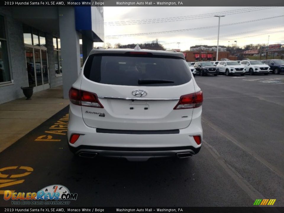 2019 Hyundai Santa Fe XL SE AWD Monaco White / Beige Photo #6