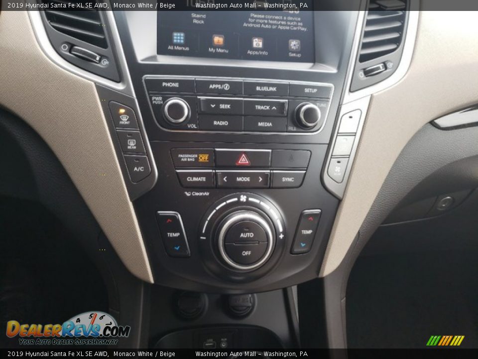 2019 Hyundai Santa Fe XL SE AWD Monaco White / Beige Photo #25