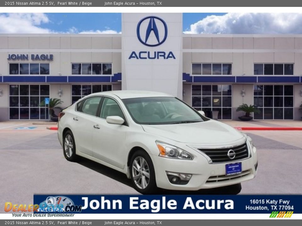 2015 Nissan Altima 2.5 SV Pearl White / Beige Photo #1