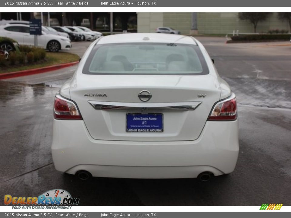 2015 Nissan Altima 2.5 SV Pearl White / Beige Photo #6