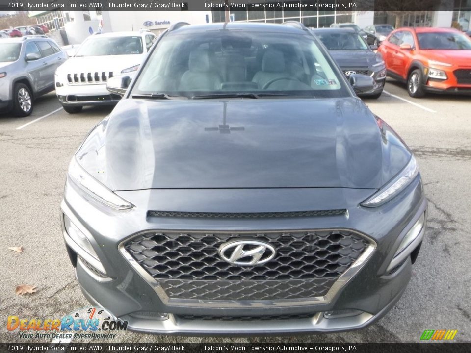 2019 Hyundai Kona Limited AWD Thunder Gray / Gray/Black Photo #4