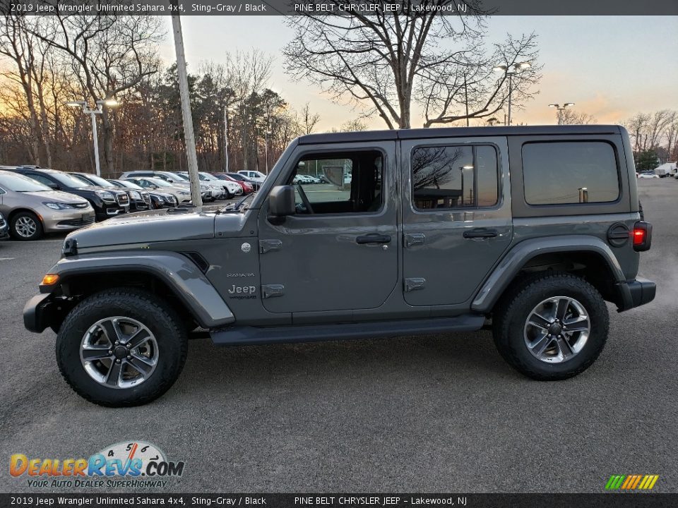 2019 Jeep Wrangler Unlimited Sahara 4x4 Sting-Gray / Black Photo #3