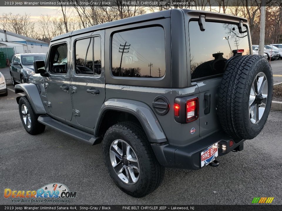 2019 Jeep Wrangler Unlimited Sahara 4x4 Sting-Gray / Black Photo #4