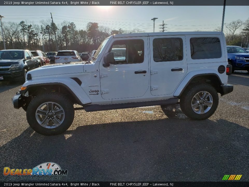 2019 Jeep Wrangler Unlimited Sahara 4x4 Bright White / Black Photo #3