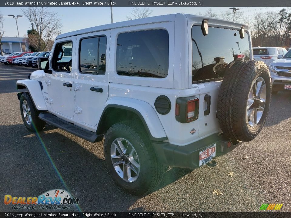 2019 Jeep Wrangler Unlimited Sahara 4x4 Bright White / Black Photo #4