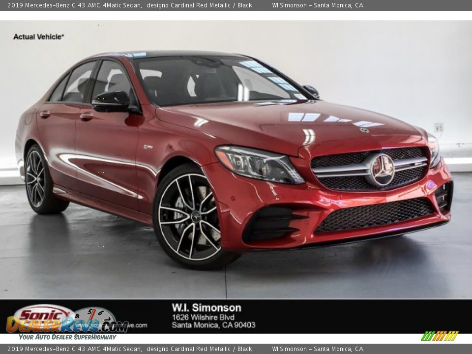 2019 Mercedes-Benz C 43 AMG 4Matic Sedan designo Cardinal Red Metallic / Black Photo #1