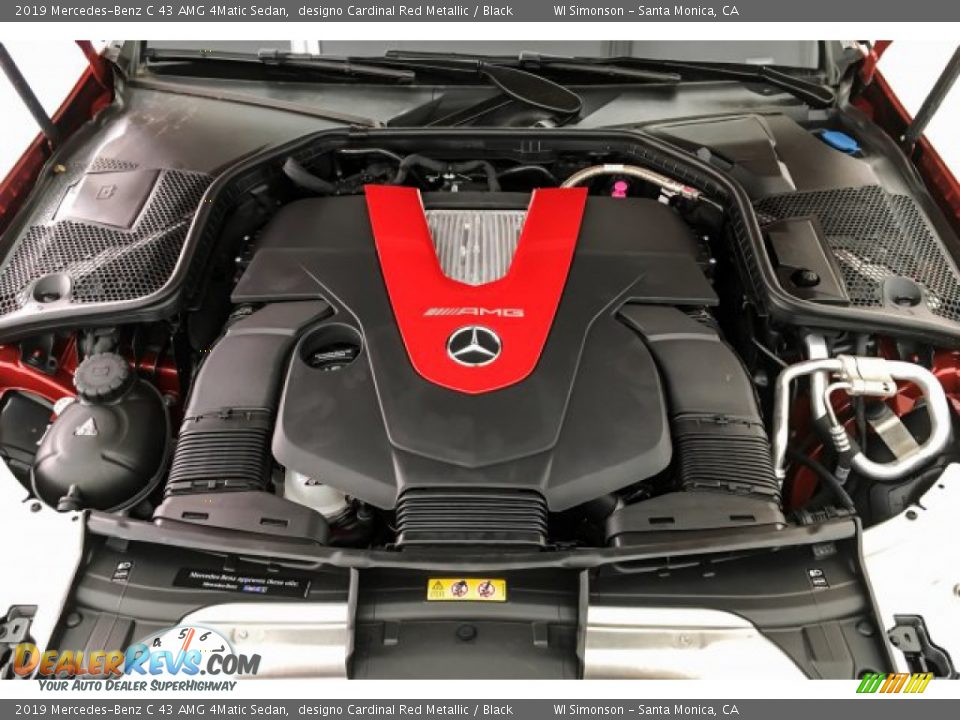 2019 Mercedes-Benz C 43 AMG 4Matic Sedan designo Cardinal Red Metallic / Black Photo #8