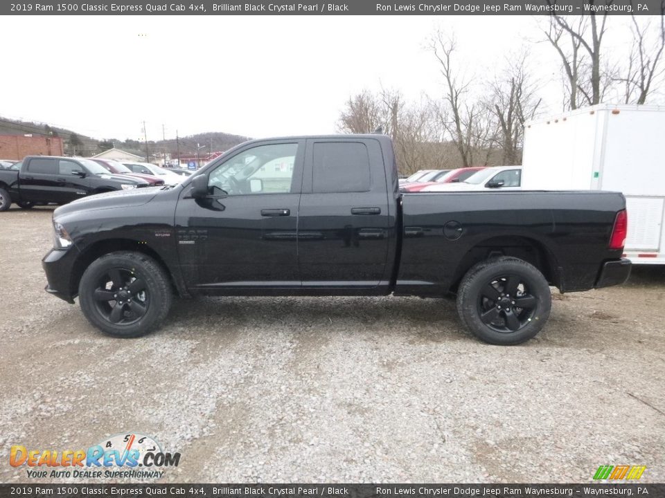 2019 Ram 1500 Classic Express Quad Cab 4x4 Brilliant Black Crystal Pearl / Black Photo #3