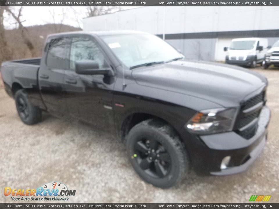 2019 Ram 1500 Classic Express Quad Cab 4x4 Brilliant Black Crystal Pearl / Black Photo #8
