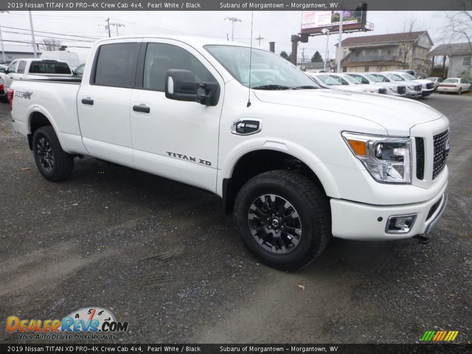 2019 Nissan TITAN XD PRO-4X Crew Cab 4x4 Pearl White / Black Photo #1