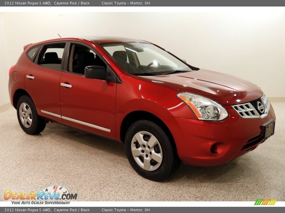 2012 Nissan Rogue S AWD Cayenne Red / Black Photo #1