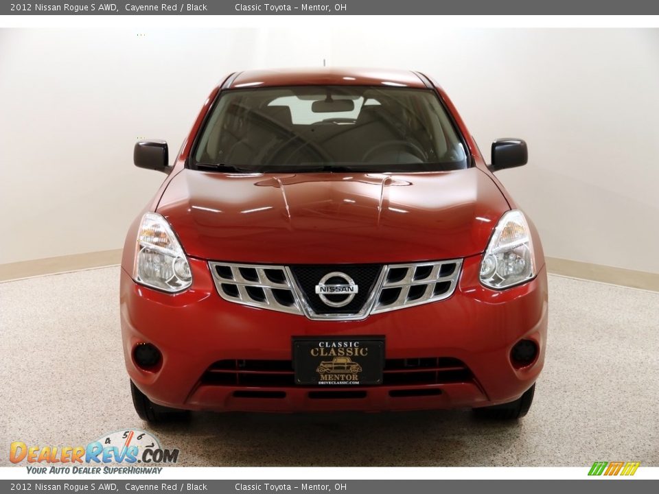 2012 Nissan Rogue S AWD Cayenne Red / Black Photo #2