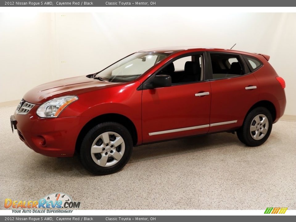 2012 Nissan Rogue S AWD Cayenne Red / Black Photo #3