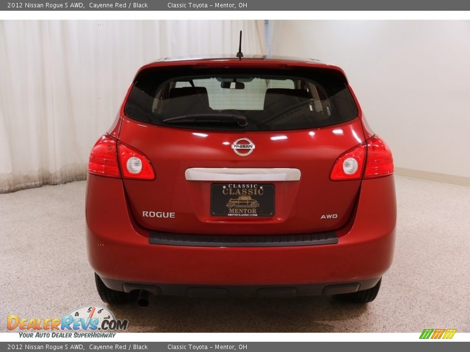 2012 Nissan Rogue S AWD Cayenne Red / Black Photo #13