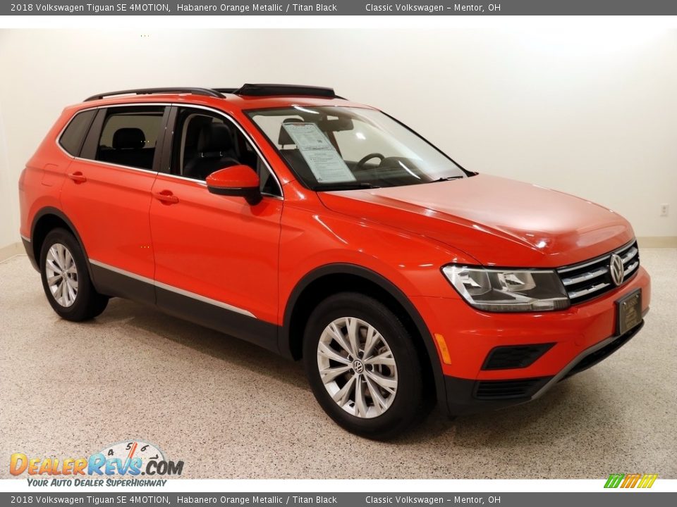 2018 Volkswagen Tiguan SE 4MOTION Habanero Orange Metallic / Titan Black Photo #1