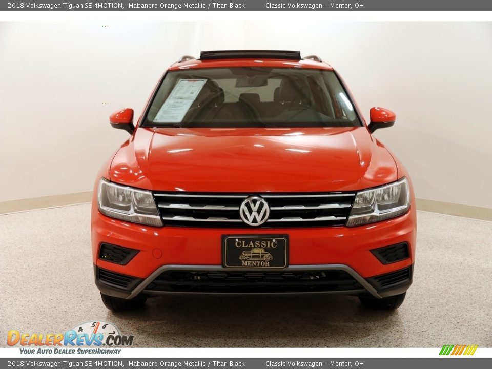 2018 Volkswagen Tiguan SE 4MOTION Habanero Orange Metallic / Titan Black Photo #2