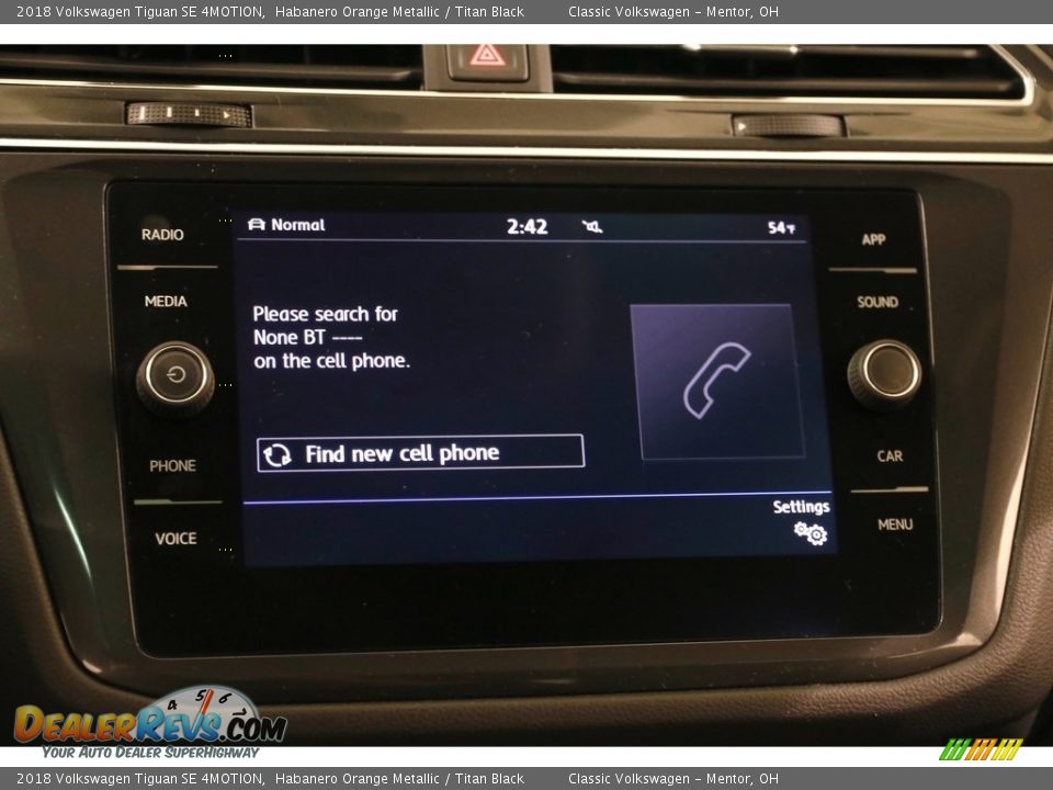 2018 Volkswagen Tiguan SE 4MOTION Habanero Orange Metallic / Titan Black Photo #10