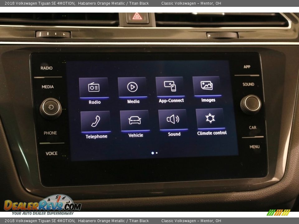 2018 Volkswagen Tiguan SE 4MOTION Habanero Orange Metallic / Titan Black Photo #12