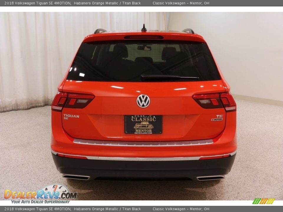 2018 Volkswagen Tiguan SE 4MOTION Habanero Orange Metallic / Titan Black Photo #21