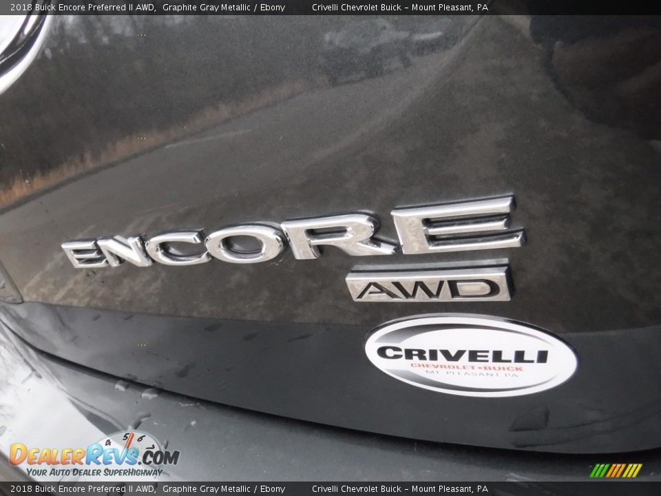 2018 Buick Encore Preferred II AWD Graphite Gray Metallic / Ebony Photo #11