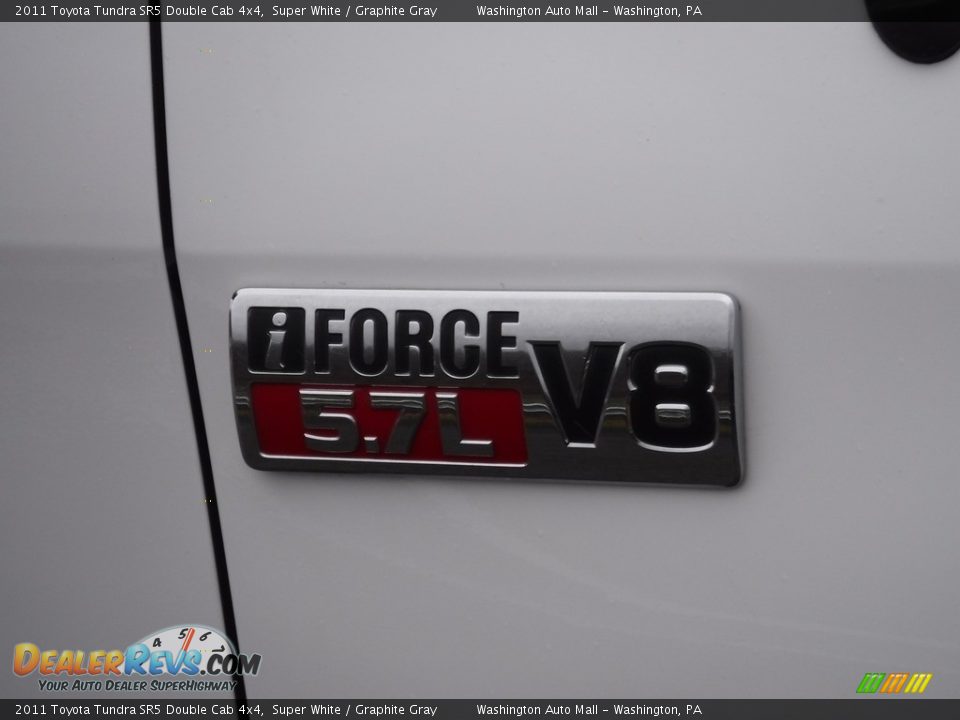 2011 Toyota Tundra SR5 Double Cab 4x4 Super White / Graphite Gray Photo #4