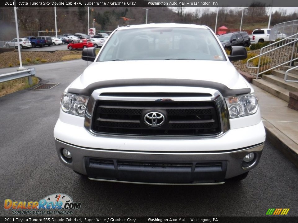 2011 Toyota Tundra SR5 Double Cab 4x4 Super White / Graphite Gray Photo #7