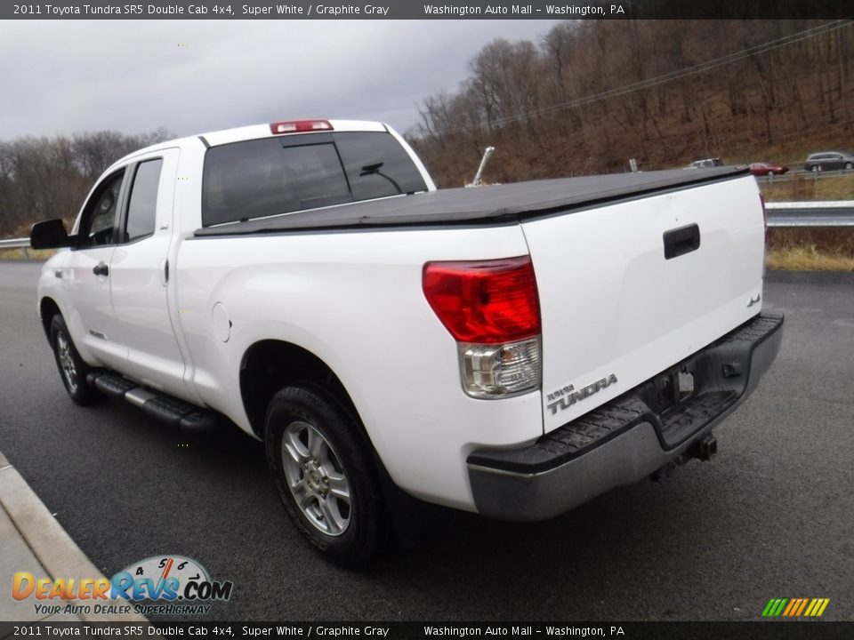 2011 Toyota Tundra SR5 Double Cab 4x4 Super White / Graphite Gray Photo #12